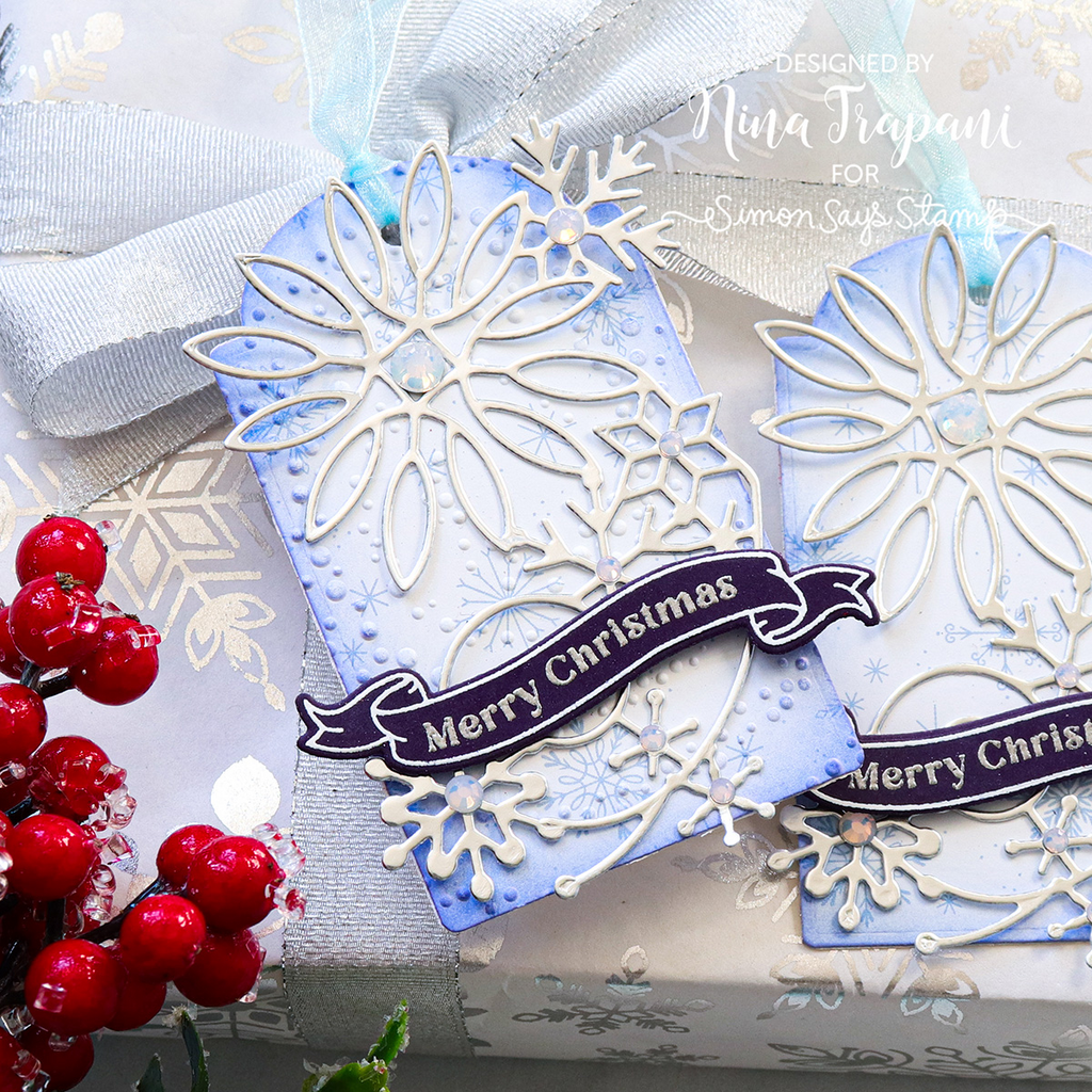 Simon Says Stamp Snowflake Swirl Wafer Die s948 DieCember Holiday Tags | color-code:ALT05