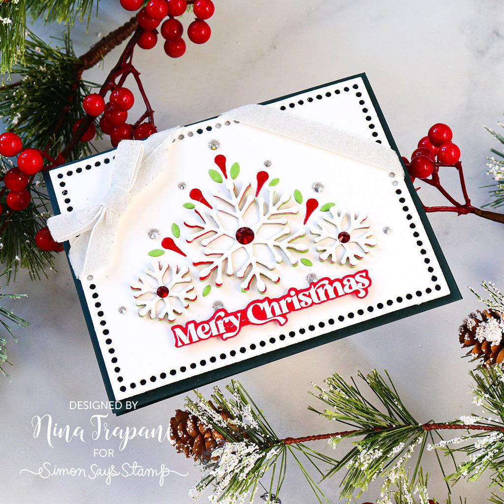 Simon Says Stamp Snowflake Sensation Wafer Dies s964 DieCember Christmas Card | color-code:ALT02