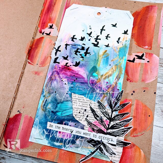 Dina Wakley Ranger STOKED 1OZ Media Acrylic Paint mdq82873 Multi Layered Journal Page | color-code:ALT02