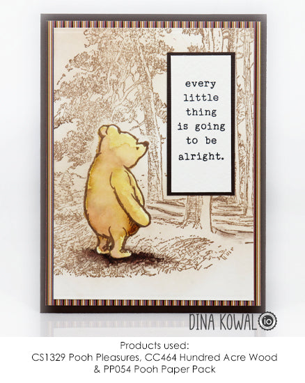 Impression Obsession Pooh 6 x 6 Paper Pad pp054 every little thing