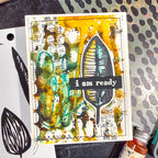 Dina Wakley Bold Botanicals Media Cling Rubber Stamps mdr87755 let's go | color-code:ALT02