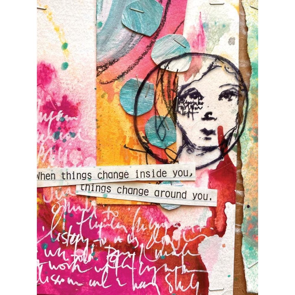Dina Wakley CIRCLED Media Cling Rubber Stamp MDR81241* change