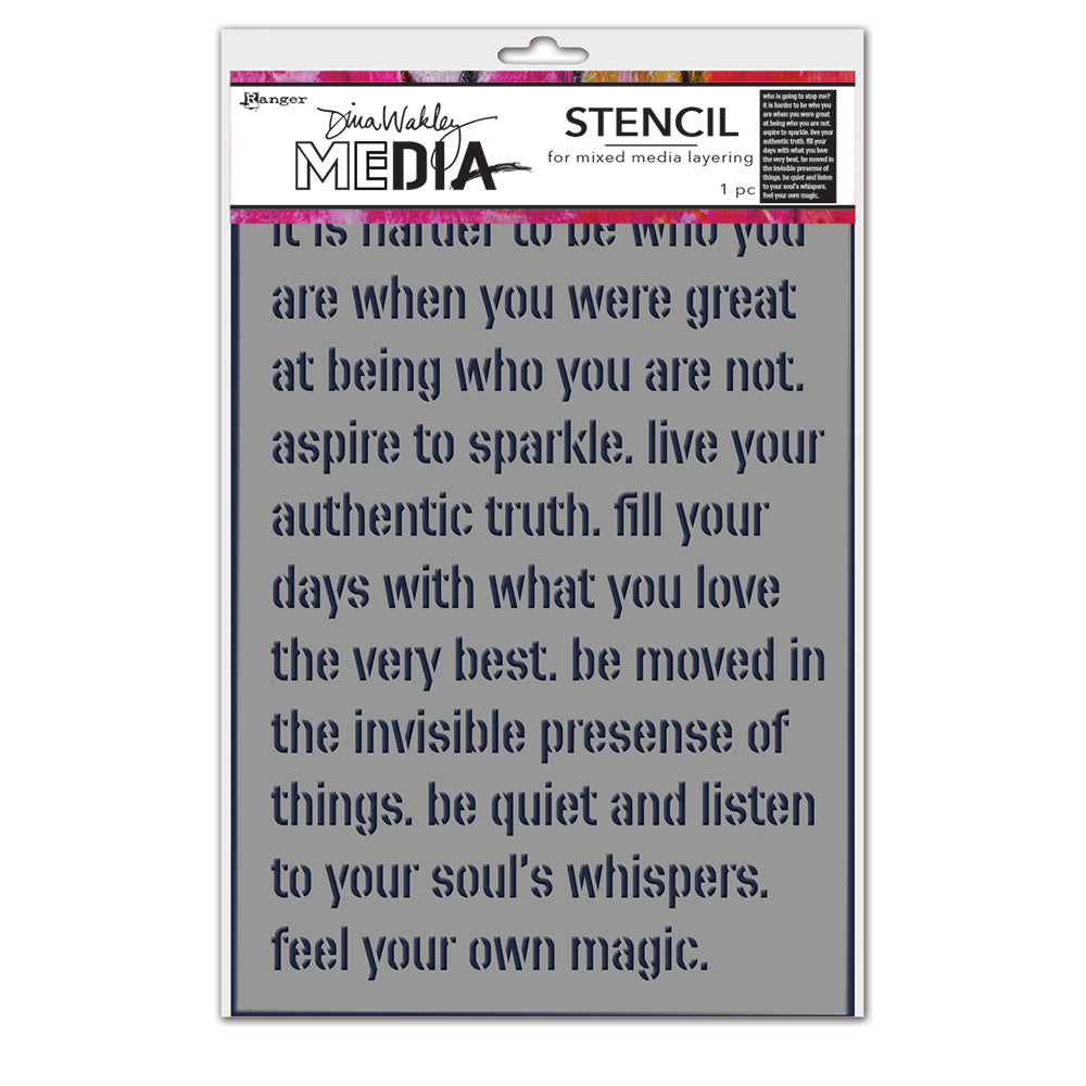 Dina Wakley Feel Your Magic Media Stencil Ranger mds87694