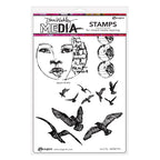 Dina Wakley Let It Fly Media Cling Rubber Stamps mdr87793