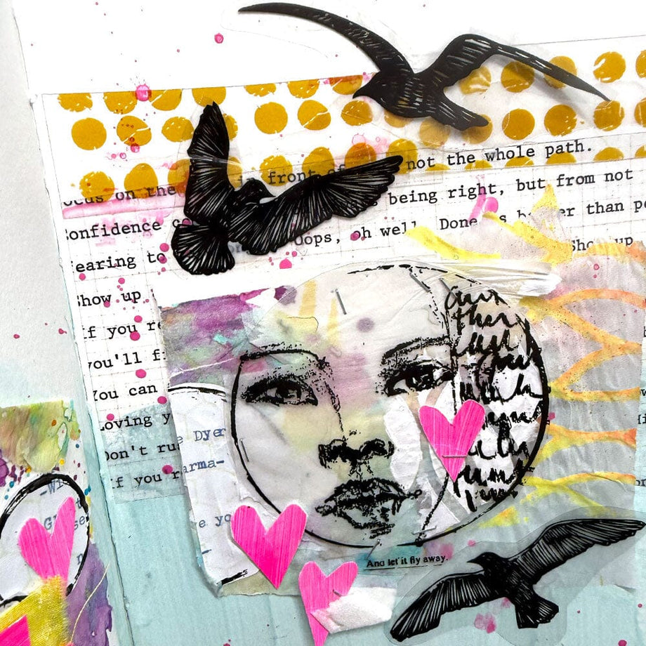 Dina Wakley Let It Fly Media Cling Rubber Stamps mdr87793 – Simon