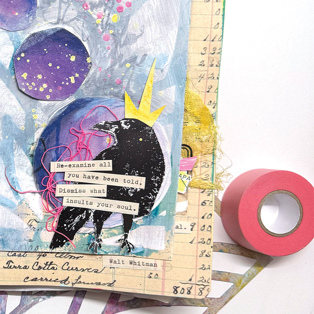 Dina Wakley Media Art Tape Ranger mda89377 on desk