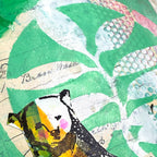 Dina Wakley Ranger A Frond Coaster Media Stencil mds84907 Bear and Leaves