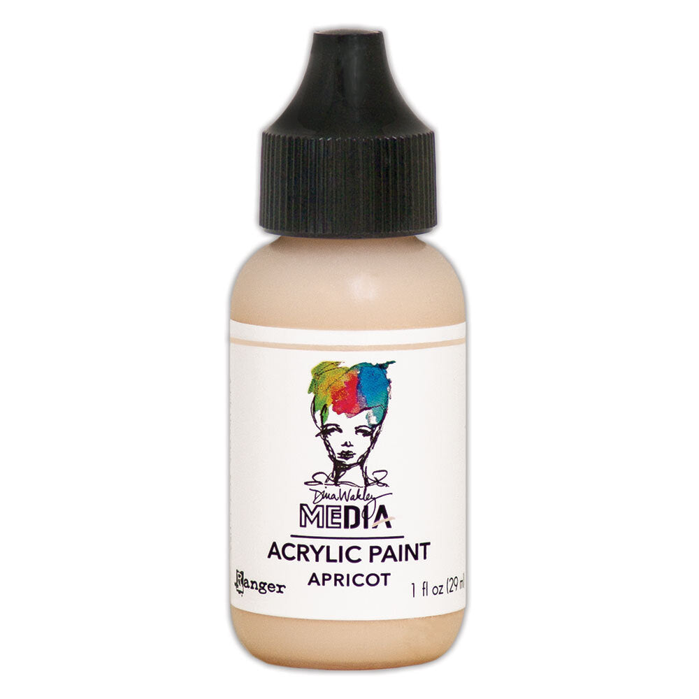 Dina Wakley Ranger Apricot 1oz Media Acrylic Paint mdq65586