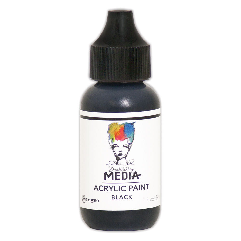 Dina Wakley Ranger Black 1oz Media Acrylic Paint MDQ53941
