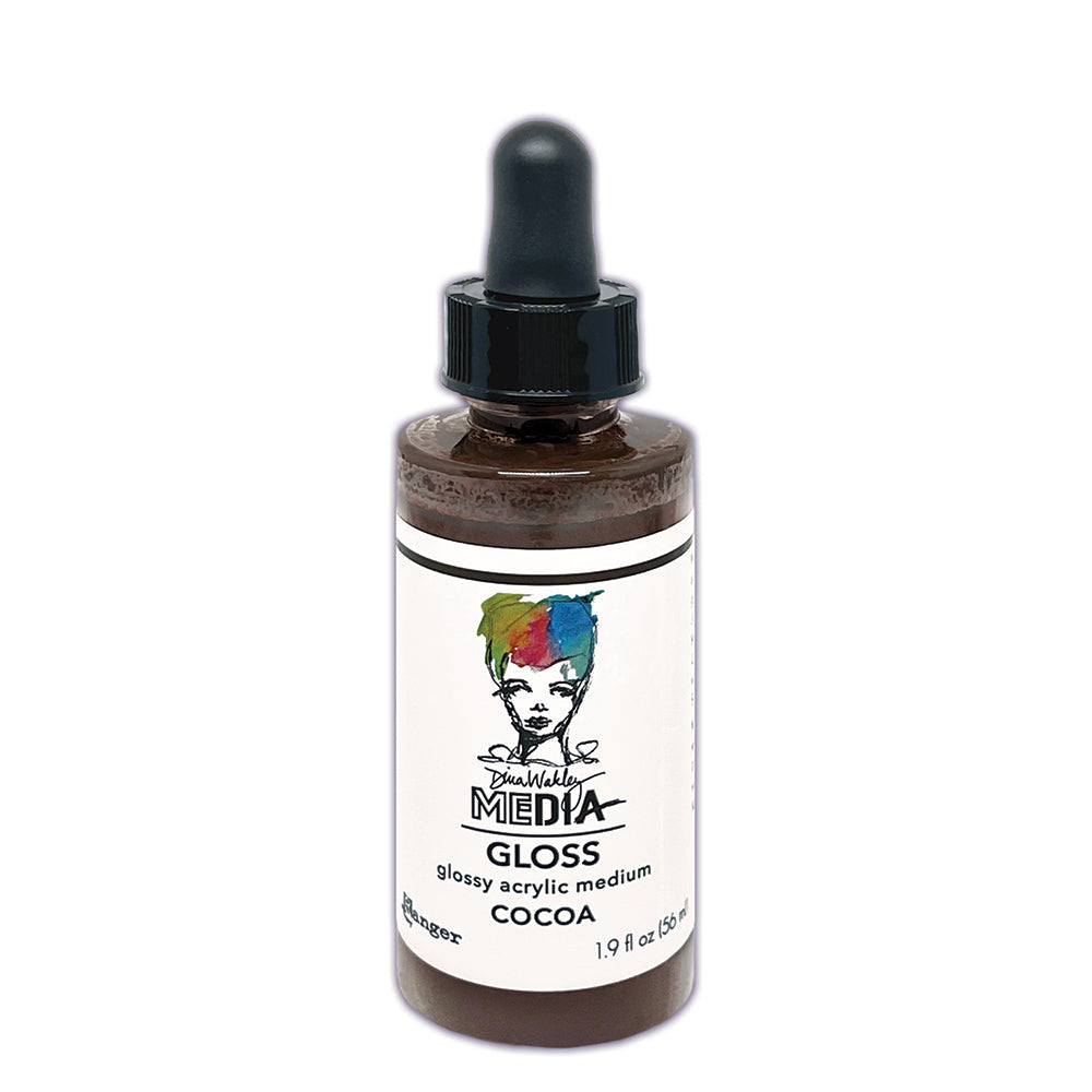 Dina Wakley Ranger Cocoa Media Gloss Dropper mdo86949