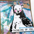 Dina Wakley Ranger Flowing Petals Media Stencil mds87700 Thinking of You Bear