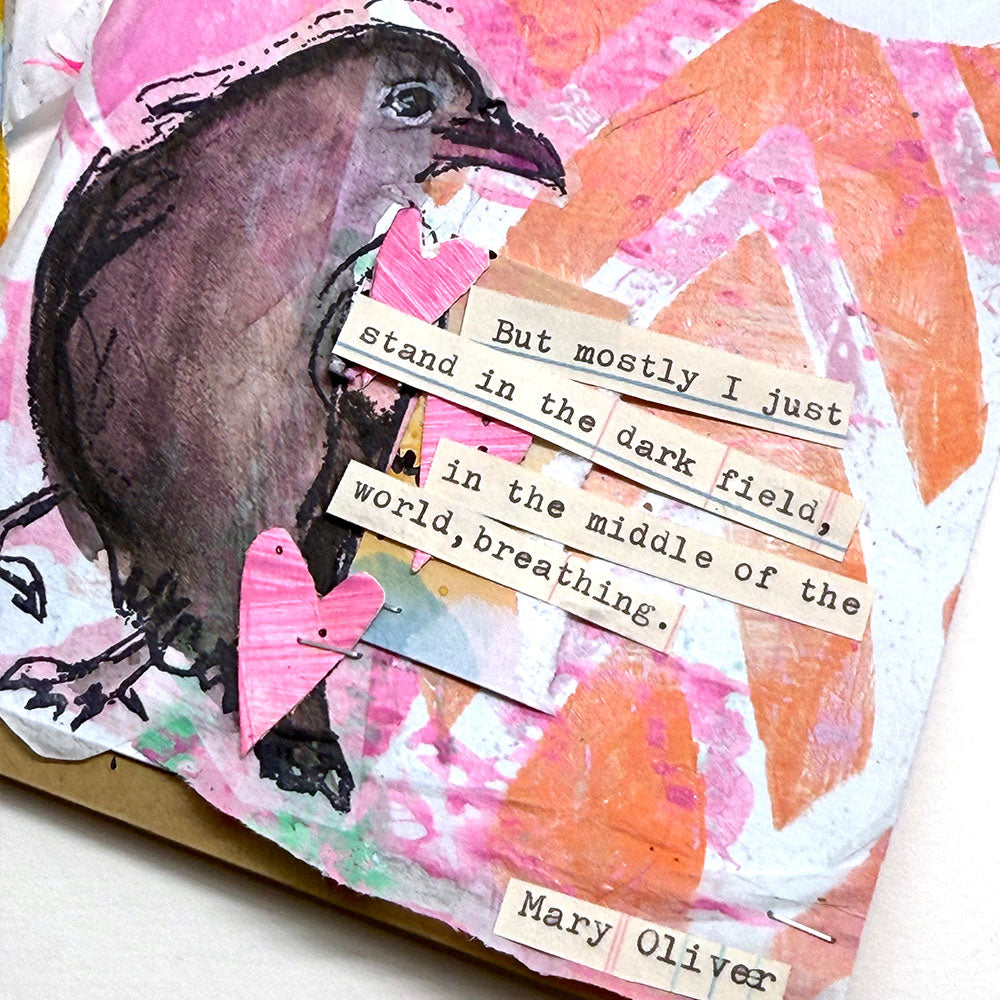 Dina Wakley Ranger Media Gloss Dropper Bundle Of 6 Bird Journal Mary Oliver
