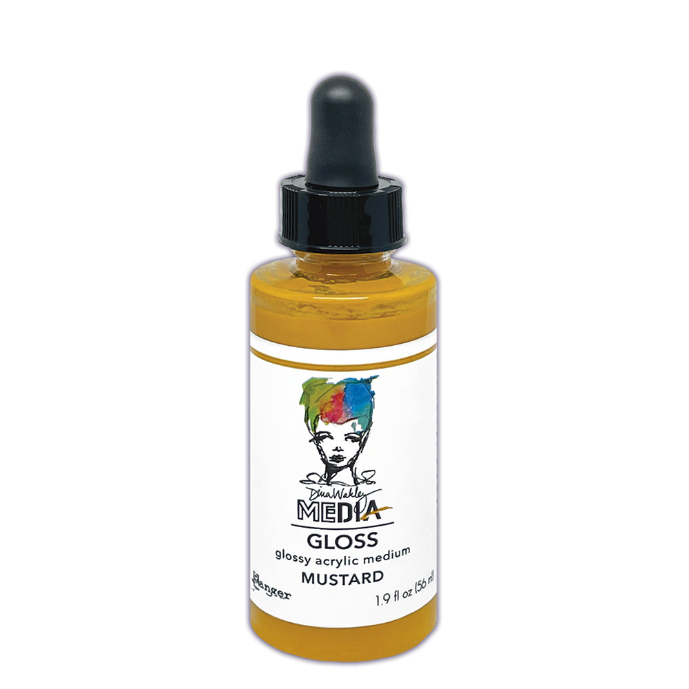 Dina Wakley Ranger Mustard Media Gloss Dropper mdo86970