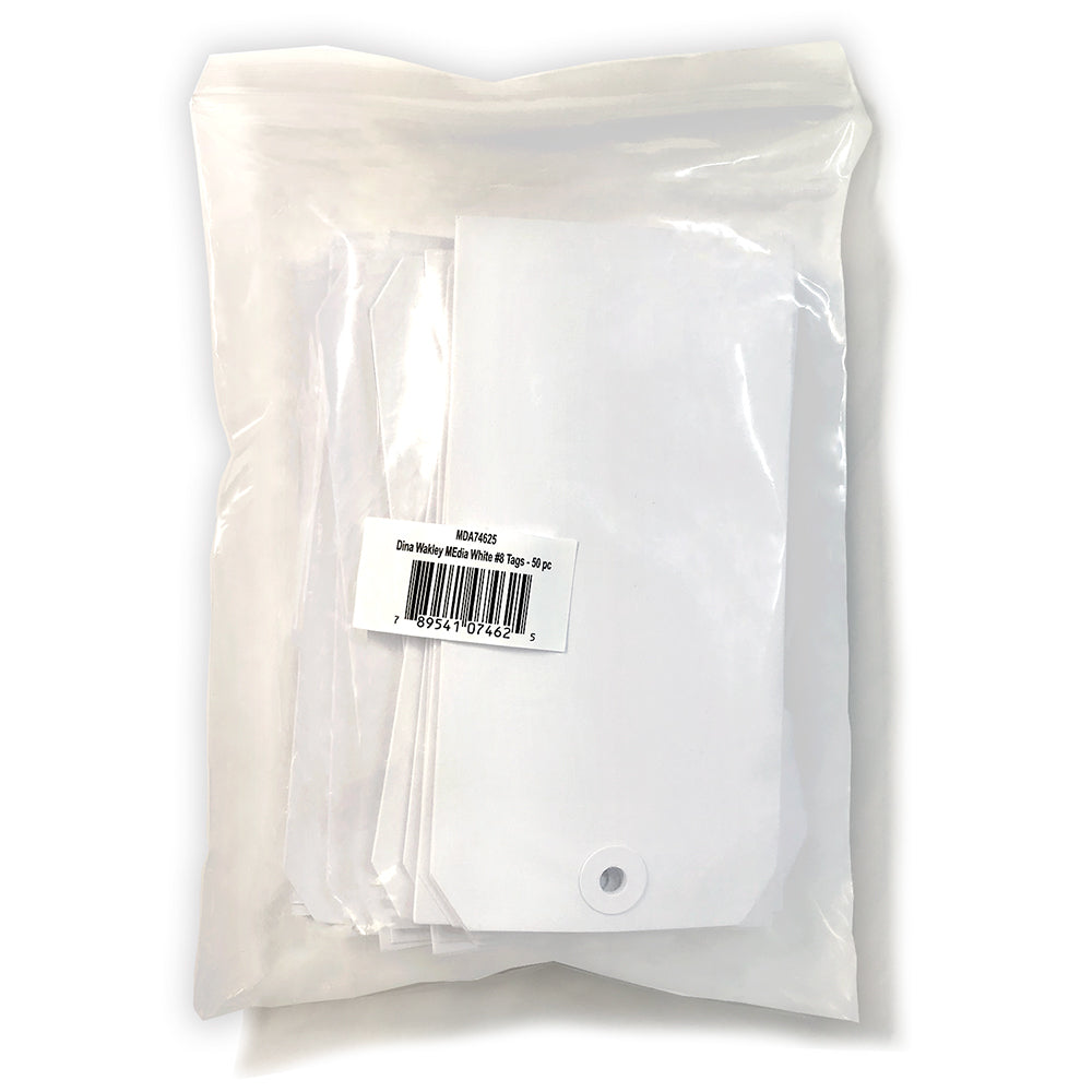 Dina Wakley Ranger Number 8 White Tags Media mda74625
