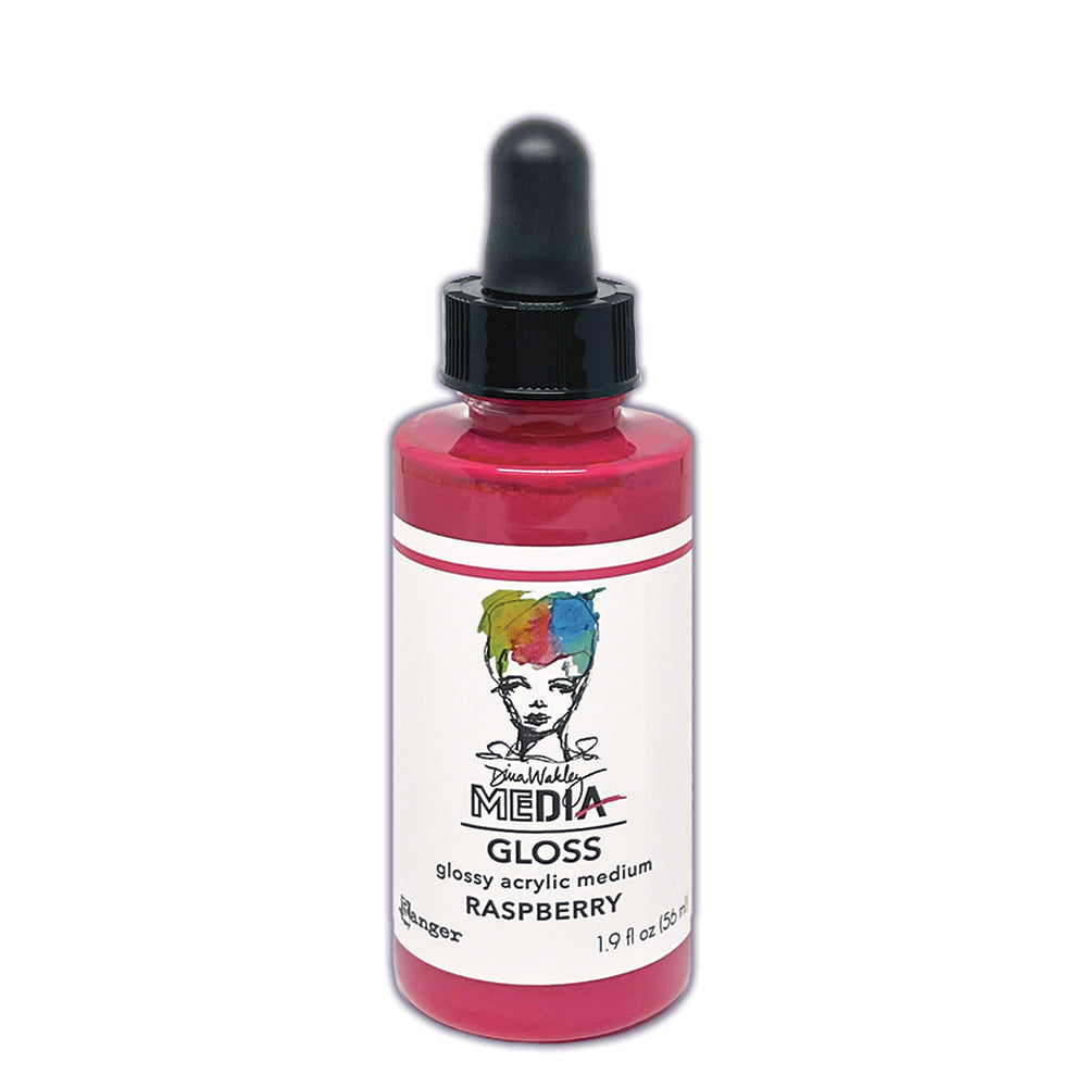 Dina Wakley Ranger Raspberry Media Gloss Dropper mdo86987