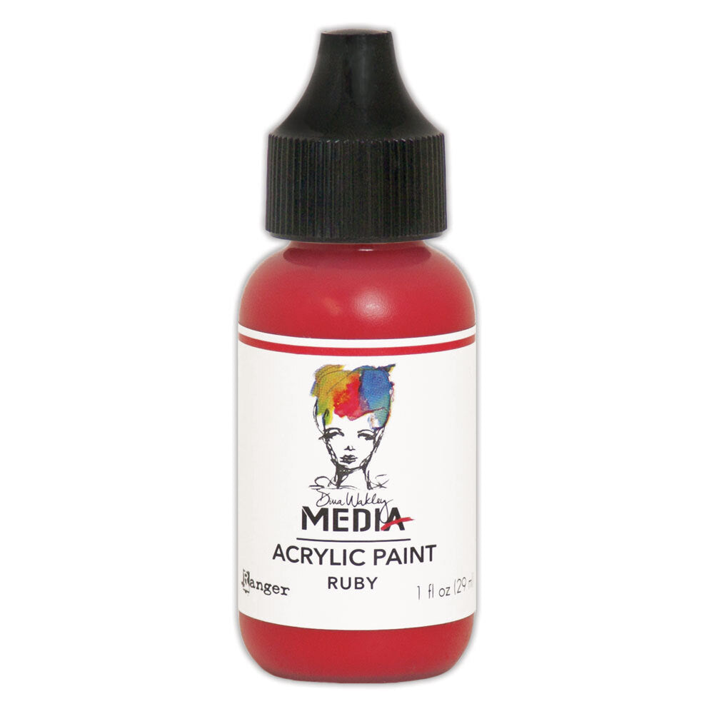 Dina Wakley Ranger Ruby 1oz Media Acrylic Paint MDQ54078