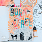 Dina Wakley Ranger Sapphire 1oz Media Acrylic Paint mdq85539 Media Canvas Pages | color-code:ALT02