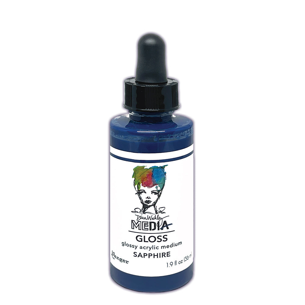 Dina Wakley Ranger Sapphire Media Gloss Dropper mdo86994