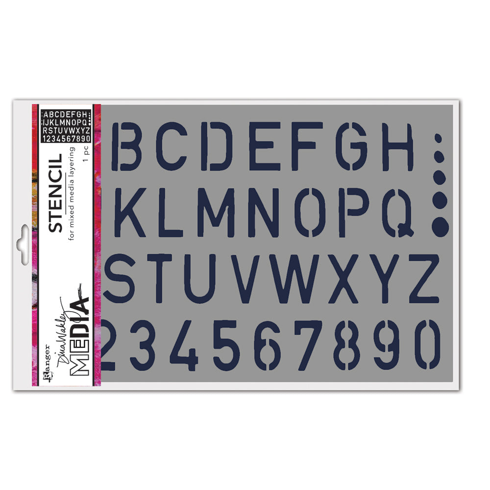 Dina Wakley Ranger School Style Alpha Stencil mds87748