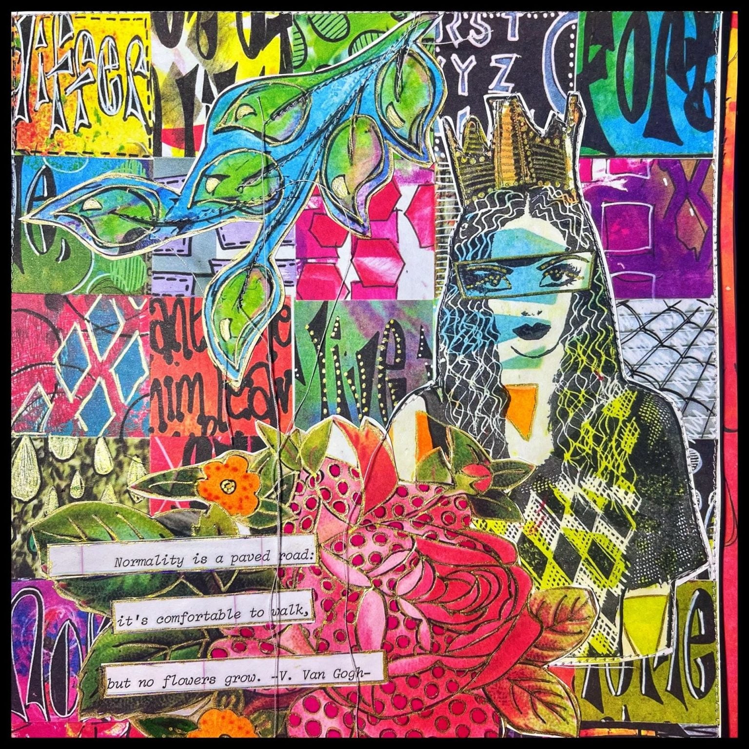 Dina Wakley Ranger Set 2 Typed MEdia Ledgers mda79040 Fabulous Collage | color-code:ALT04