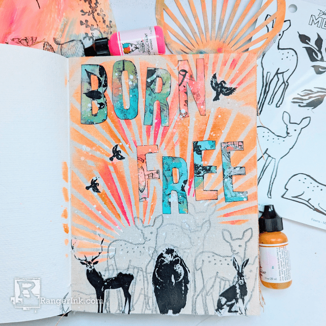 Dina Wakley Ranger The Forest Collage Paper mda85973 Media Canvas Pages | color-code:ALT01