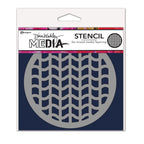 Dina Wakley Ranger Tire Tracks Coaster Media Stencil mds84983