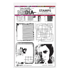 Dina Wakley Squared Up Media Cling Rubber Stamps mdr87816