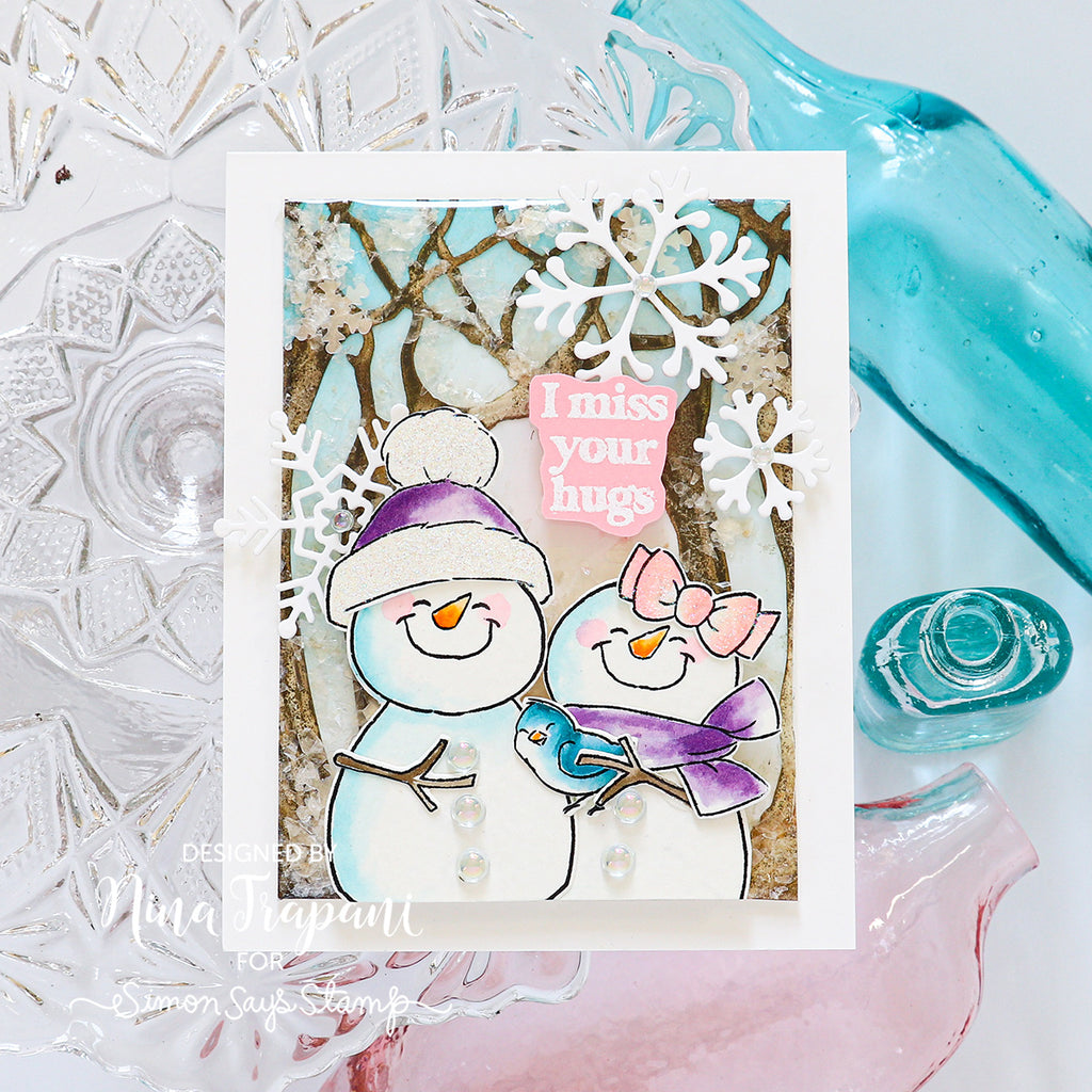 Art Impressions Snowman Puppet Clear Stamp and Die Set 5803 I Miss Your Hugs | color-code:ALT01