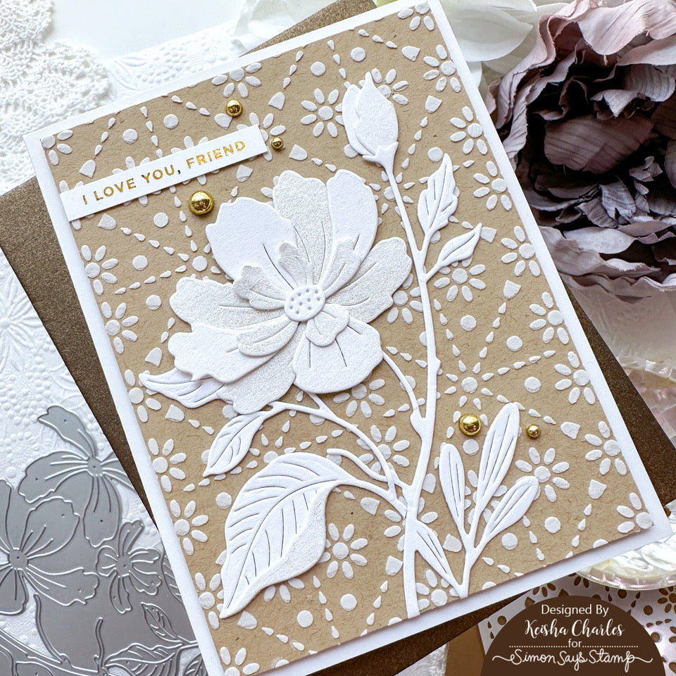 Simon Says Stamp Divine Peony Wafer Dies s919 Sunny Vibes Friend Card | color-code:ALT04