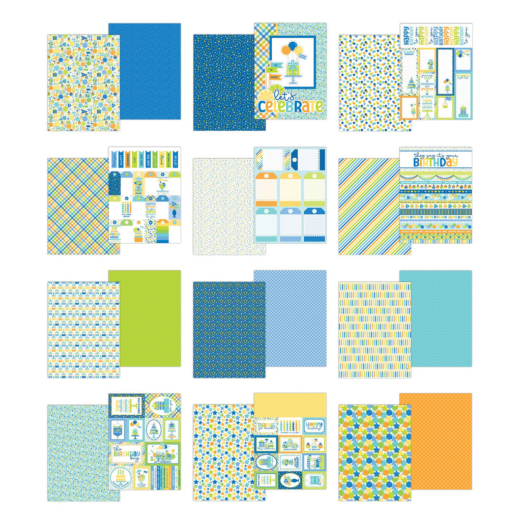 Doodlebug Balloons and Banners 6x8 Inch Paper Pad 9206 individual sheets