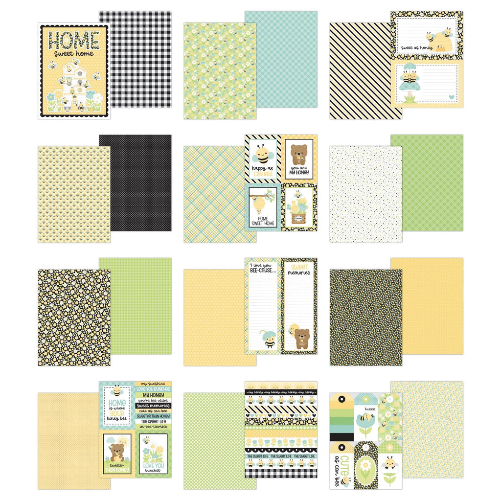 Doodlebug Bee Happy 6x8 Inch Paper Pad 8843 all