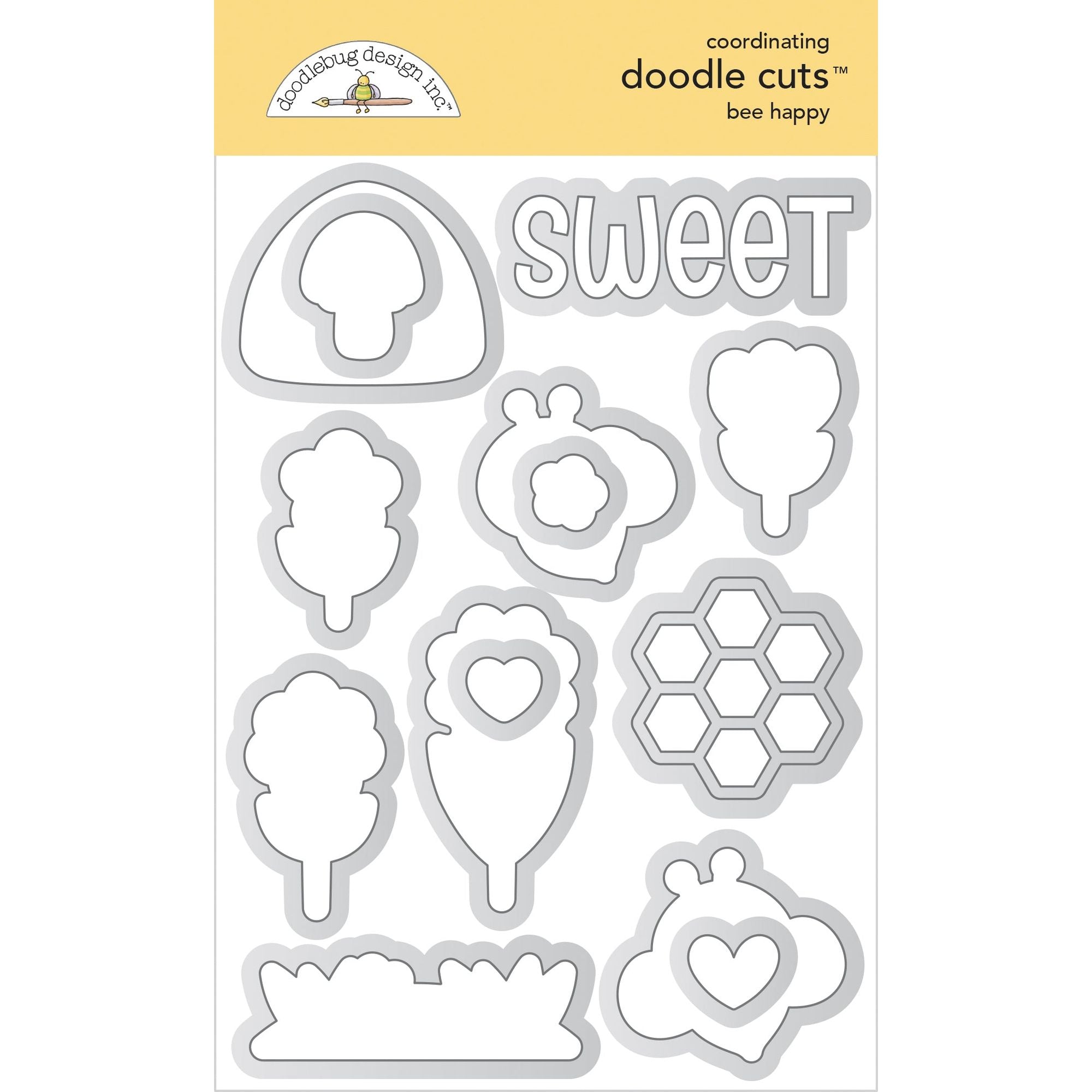 Doodlebug Bee Happy Doodle Cuts Dies 8840
