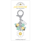 Doodlebug Bee Happy Just Charming Keychain Clip 8836