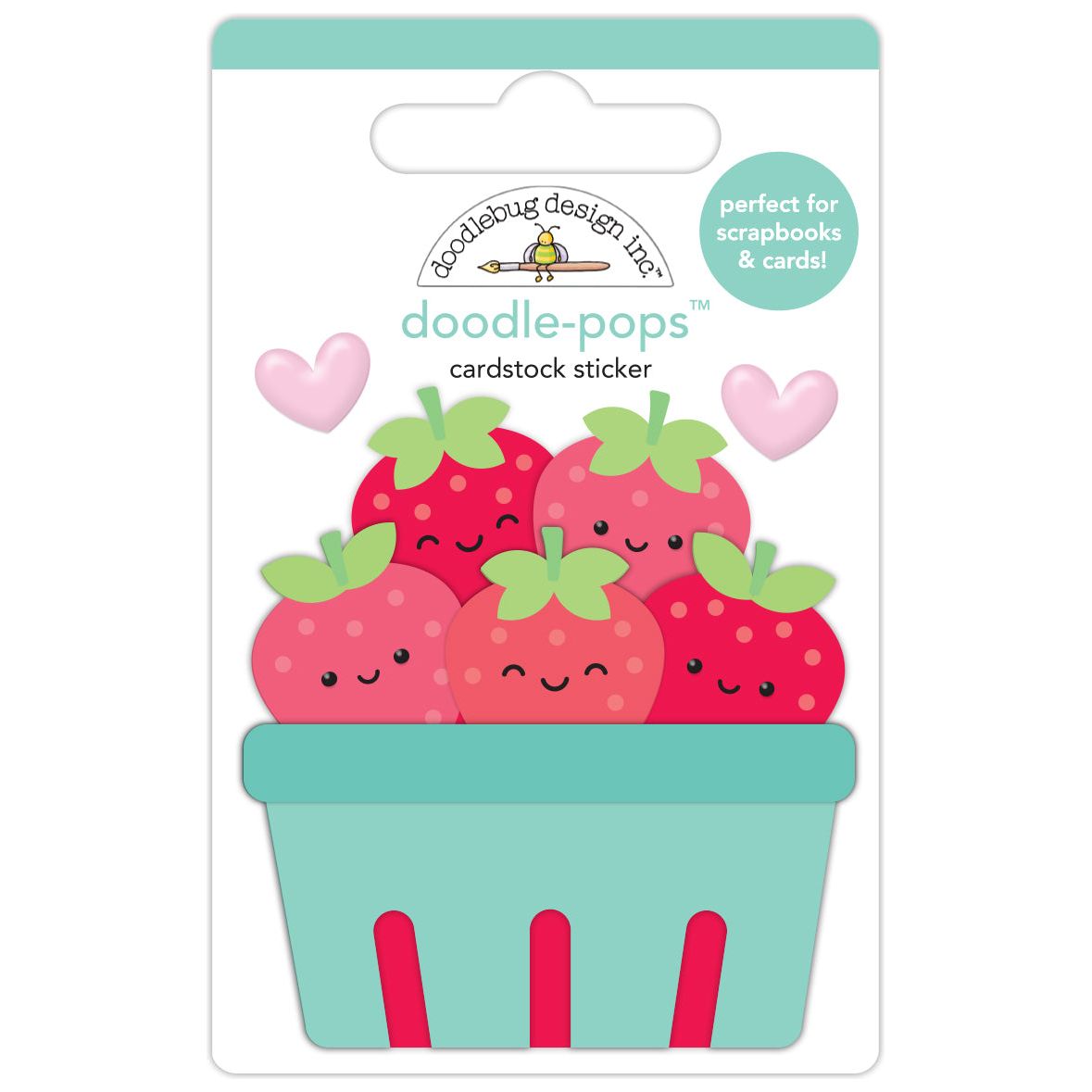 Doodlebug Berry Basket Doodle-Pops 3D Stickers 8864