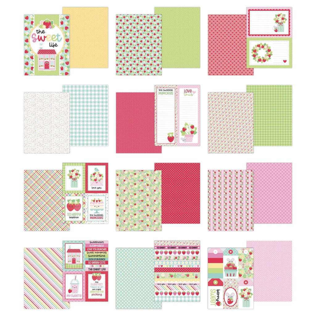 Doodlebug Berry Sweet 6x8 Inch Paper Pad 8875 all