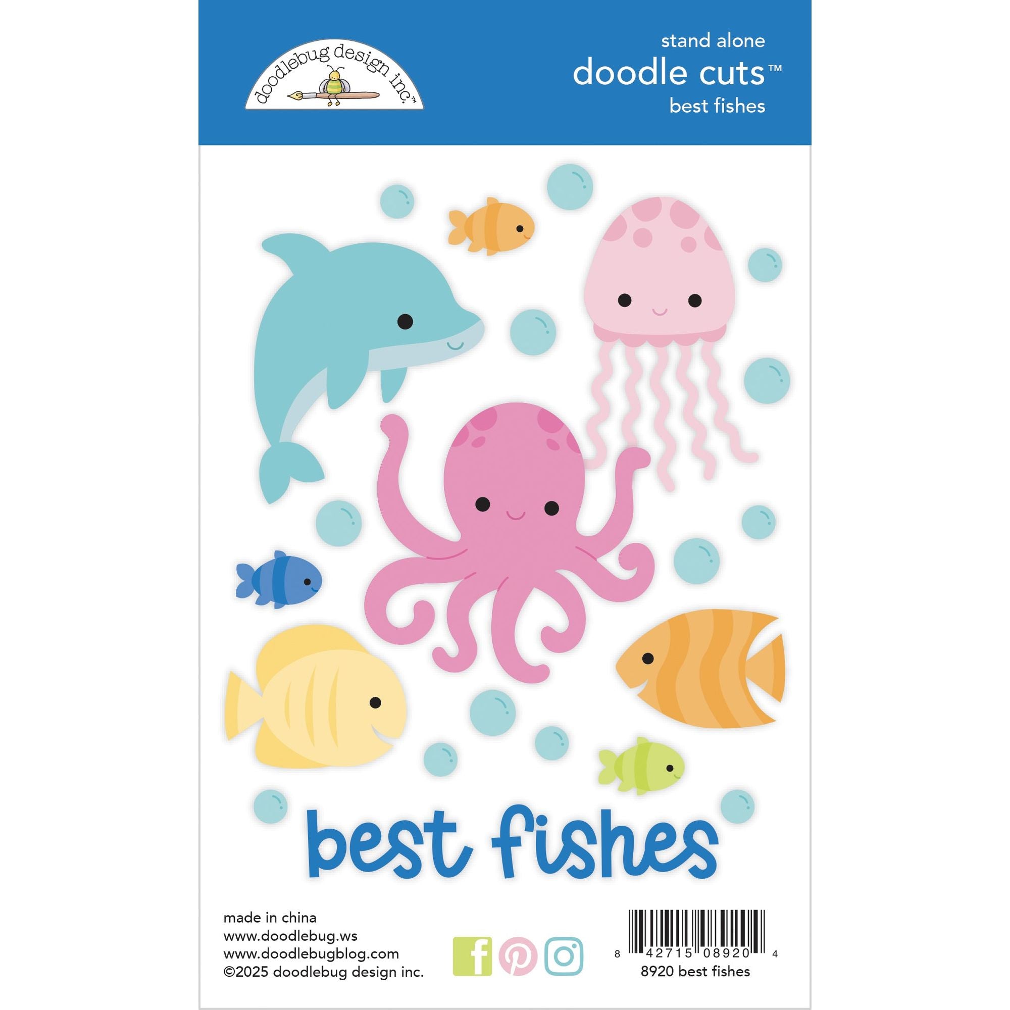 Doodlebug Best Fishes Doodle Cuts Dies 8920
