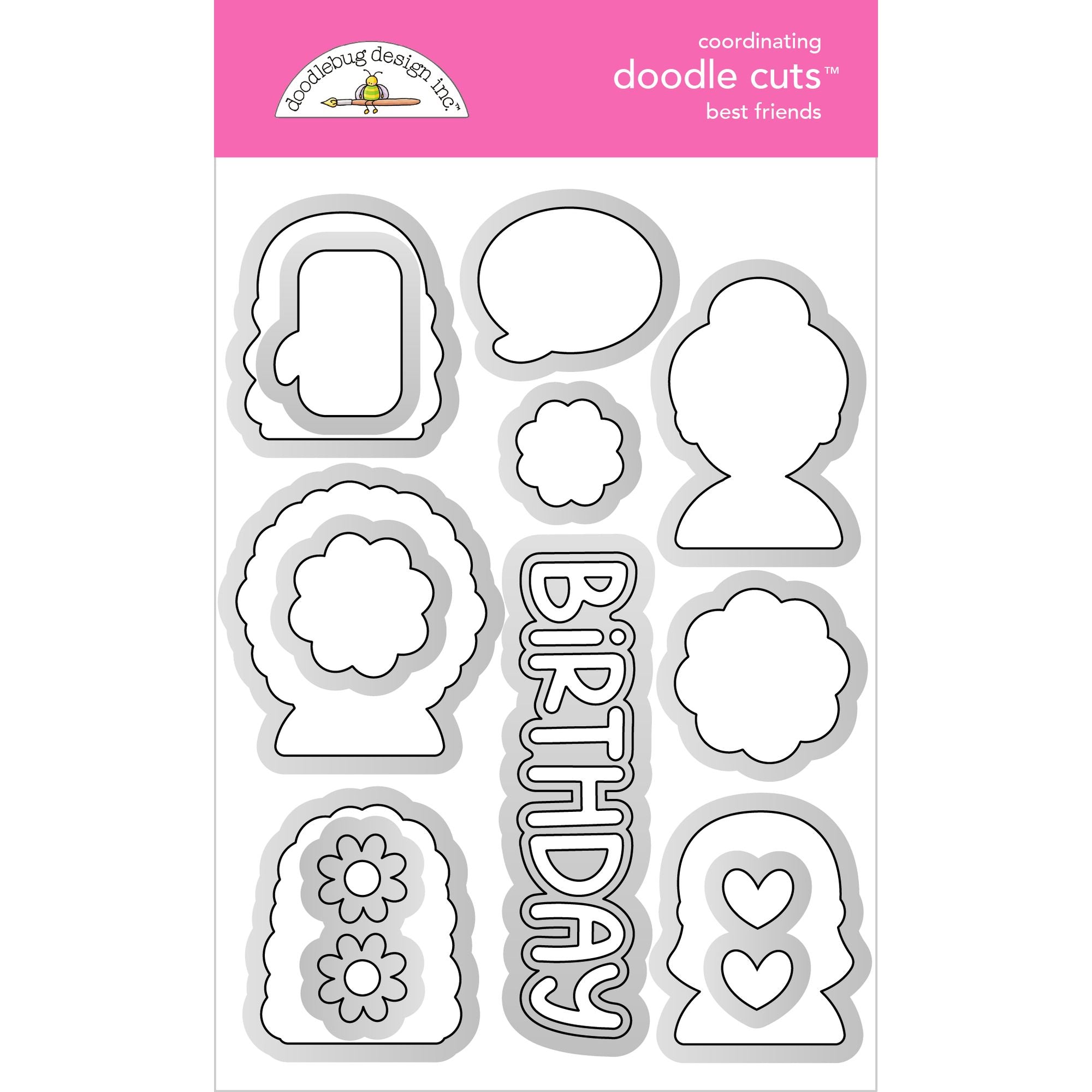 Doodlebug Best Friends Doodle Cuts Dies 9087