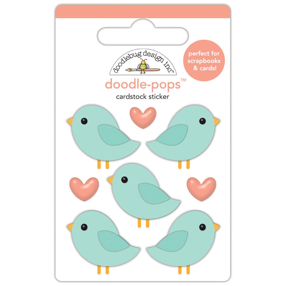 Doodlebug Birds of a Feather Doodle-Pops 3D Stickers 8621
