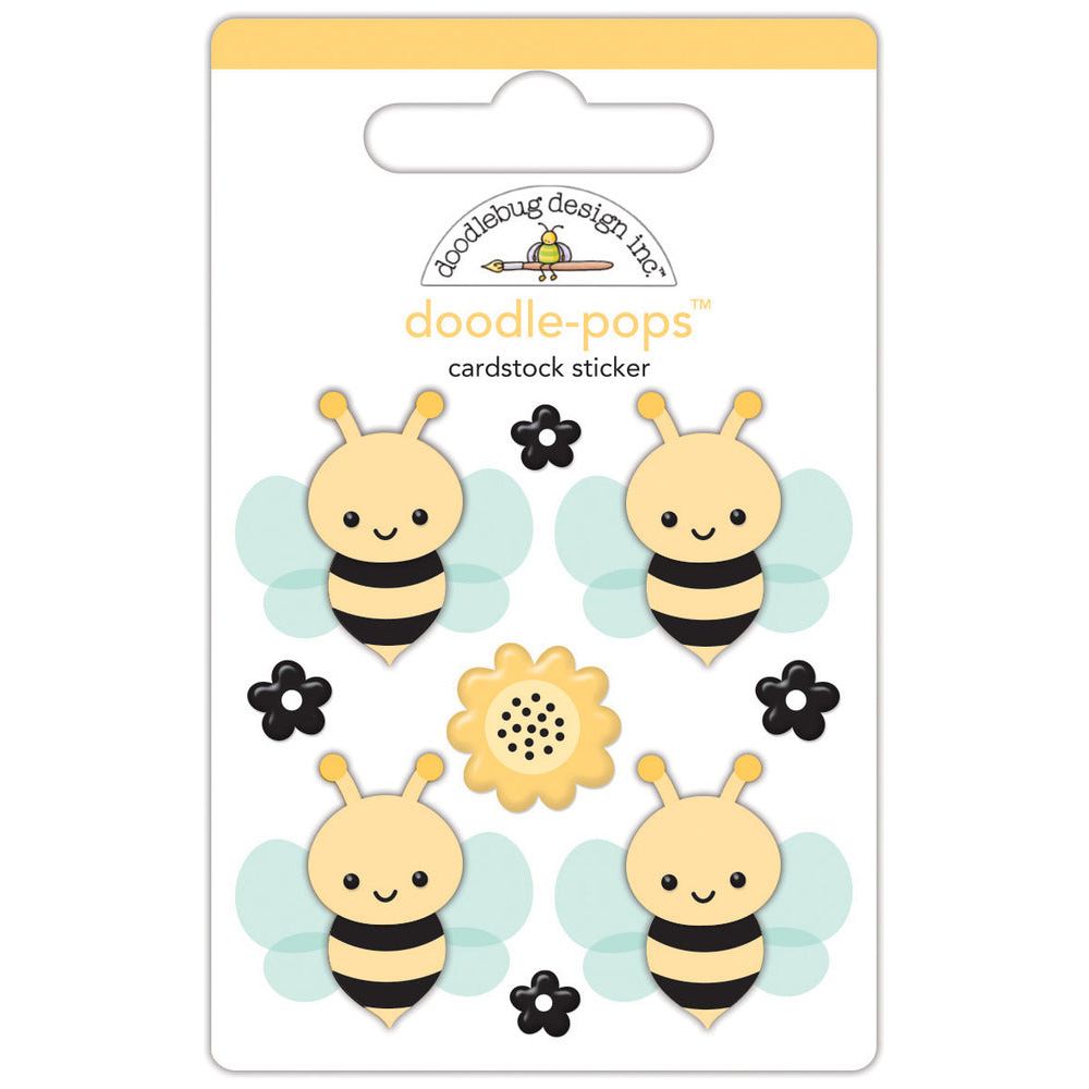 Doodlebug Busy Bees Doodle-Pops 3D Stickers 8623
