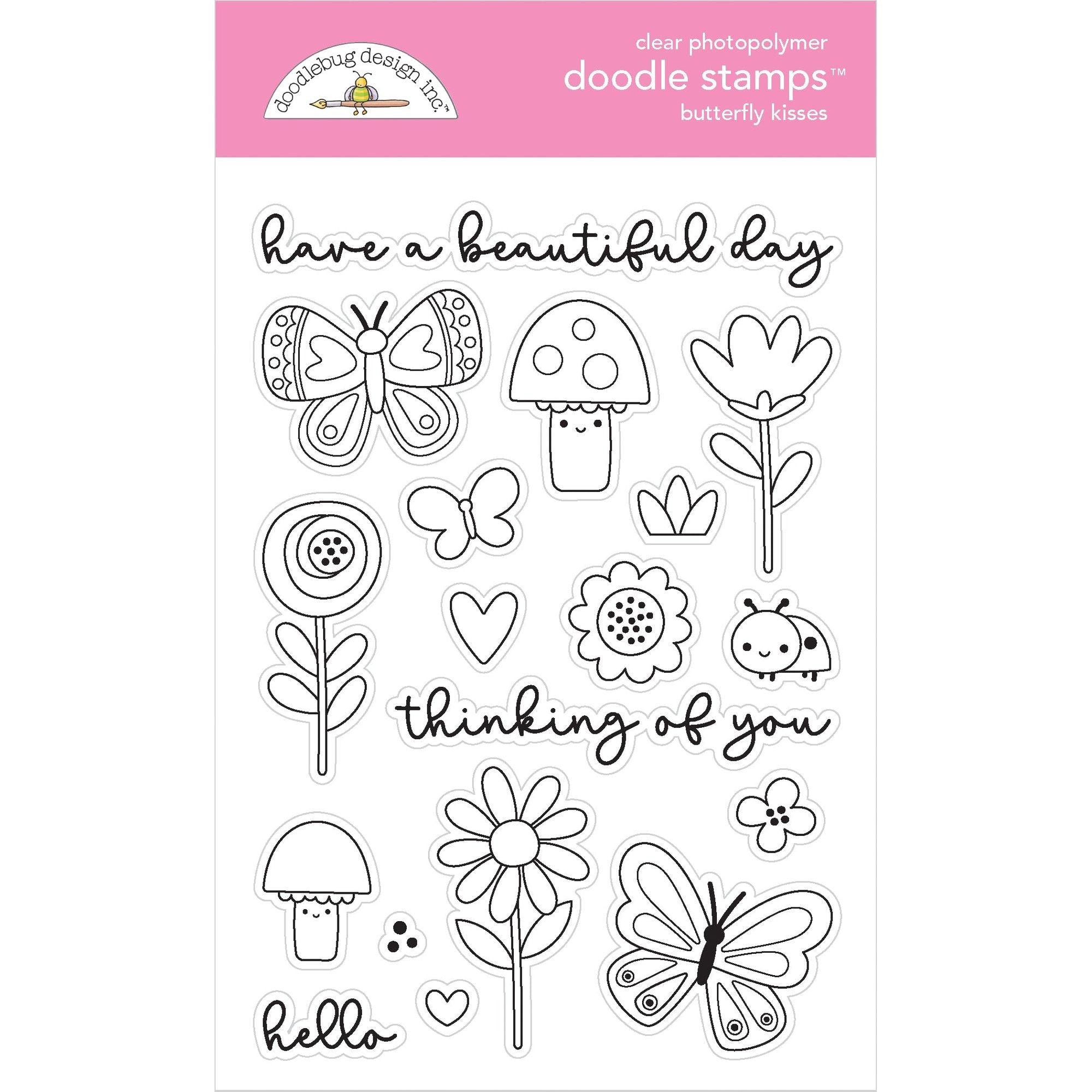Doodlebug Butterfly Kisses Doodle Stamps 8796