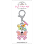Doodlebug Butterfly Kisses Just Charming Keychain Clip 8790