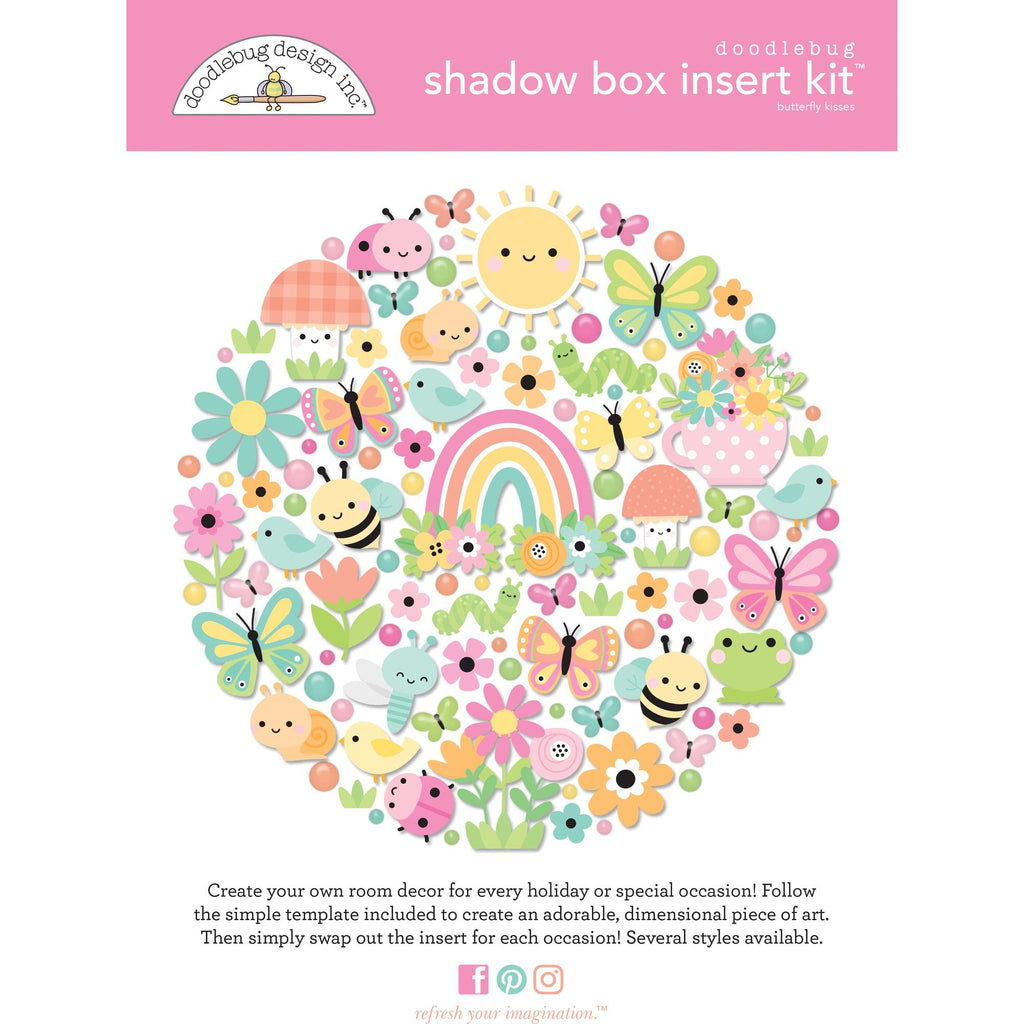 Doodlebug Butterfly Kisses Shadowbox Kit 8825