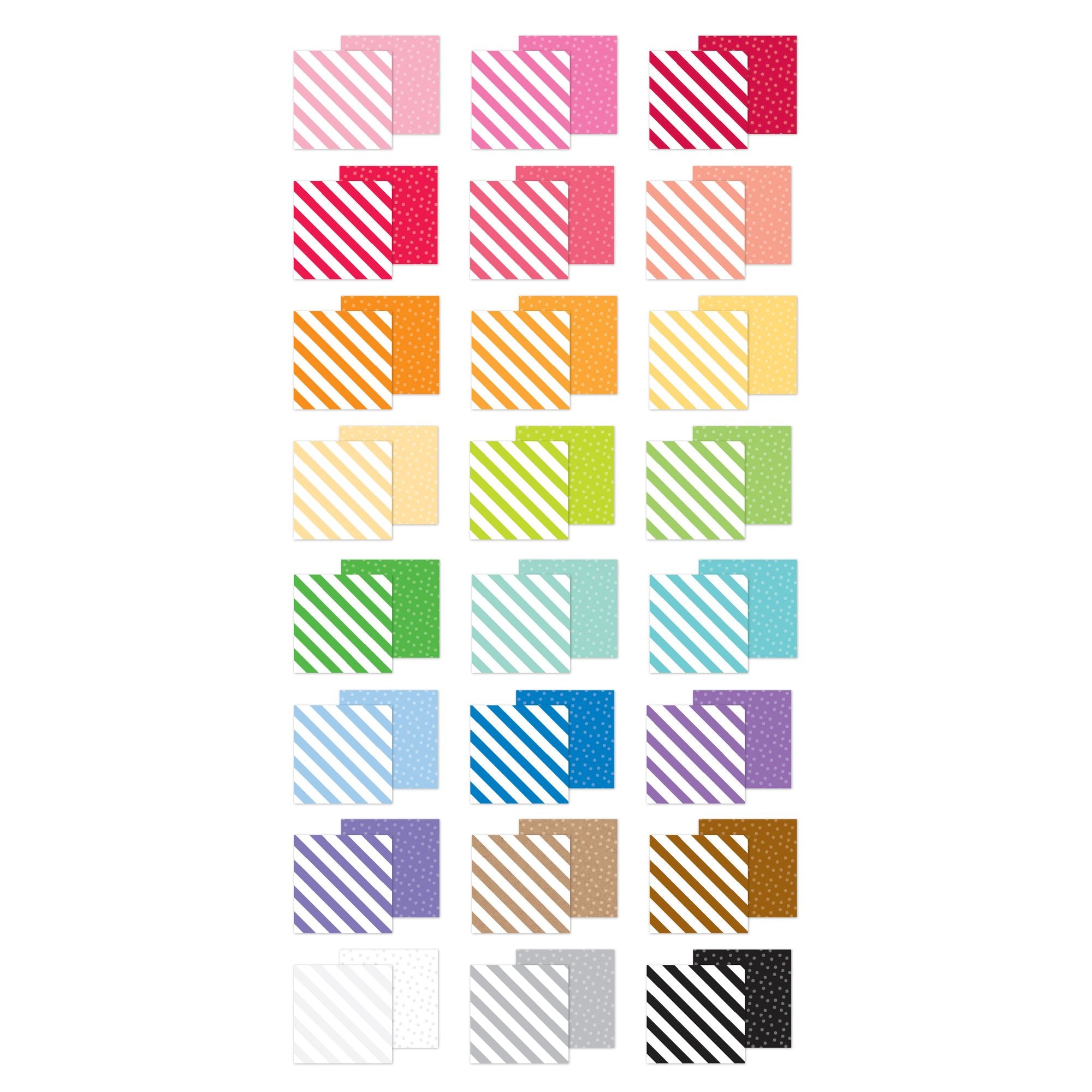 Doodlebug Candy Stripe Sprinkles Rainbow Petite Prints 6x8 Inch Paper Pad 9060 individual papers