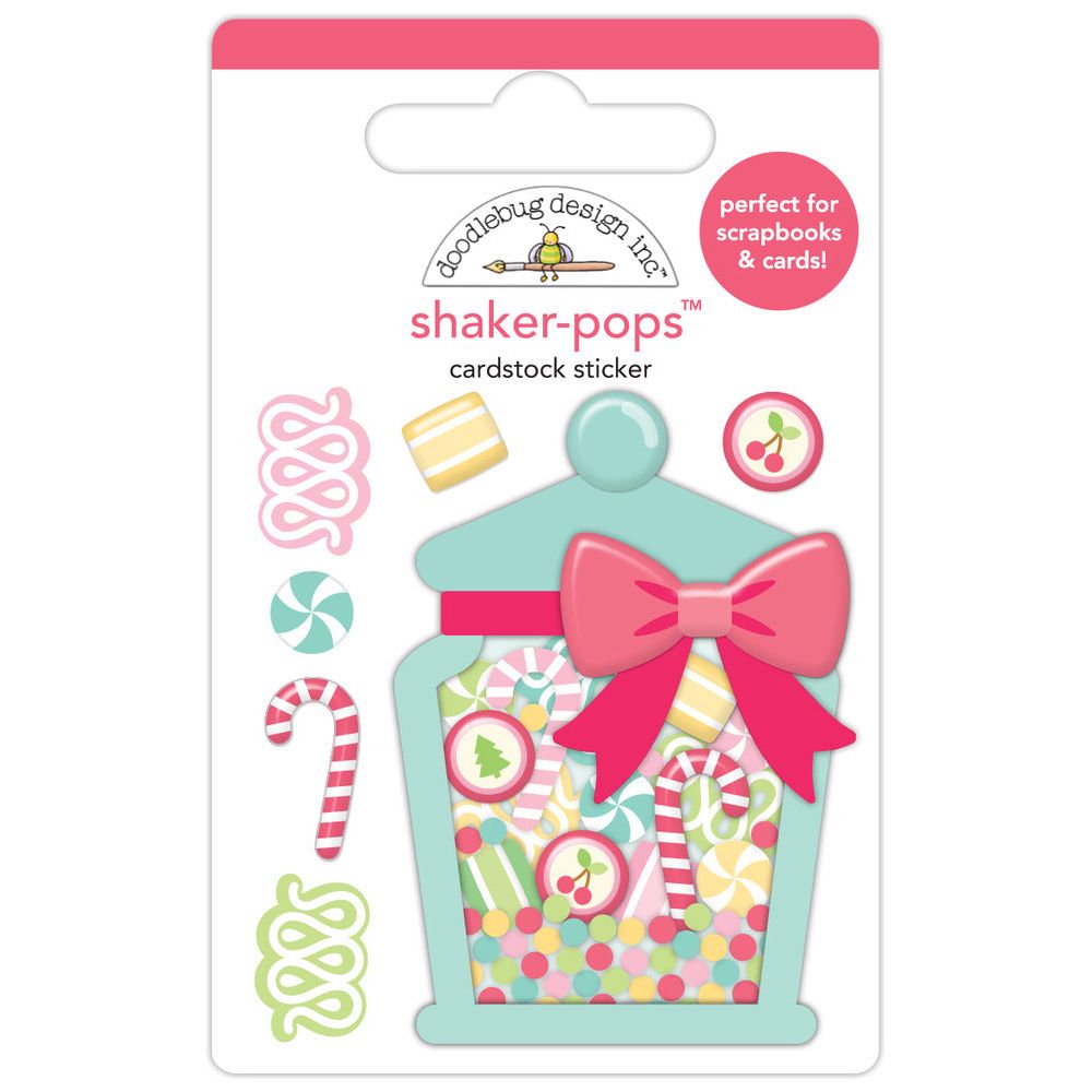 Doodlebug Christmas Candy Shaker-Pops 3D Stickers 8724