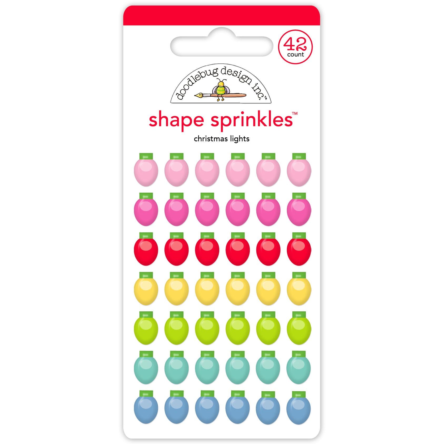 Doodlebug Christmas Lights Shape Sprinkles 8952