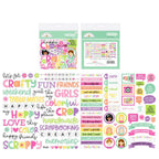 Doodlebug Color Me Crafty Chit Chat Ephemera Die Cut Shapes 9091