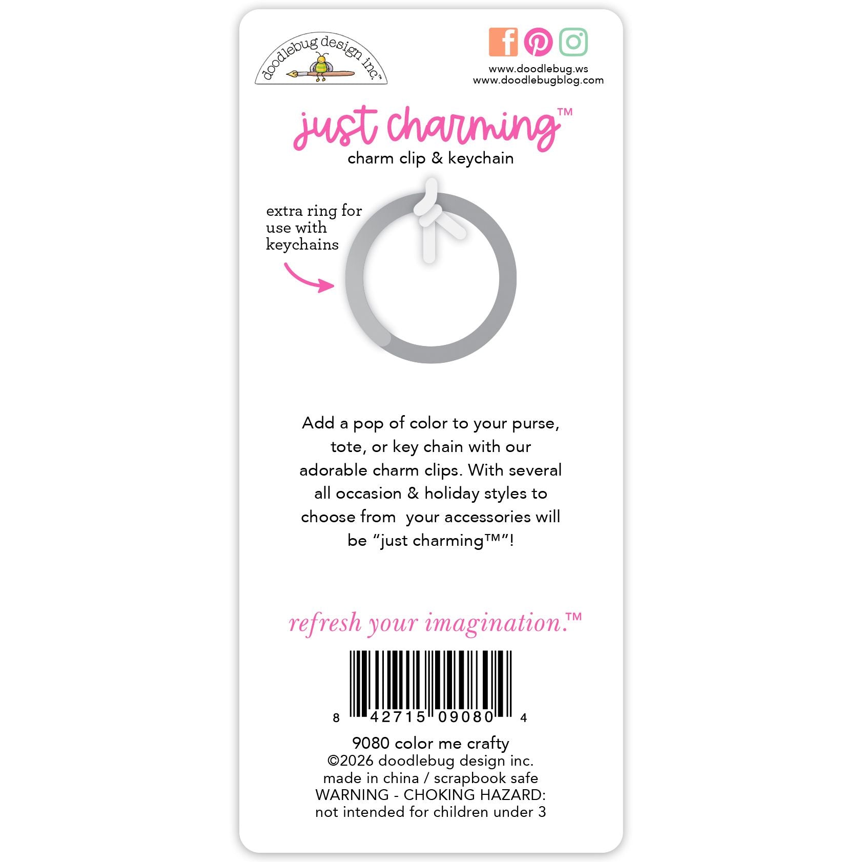 Doodlebug Color Me Crafty Just Charming Clip 9080 back