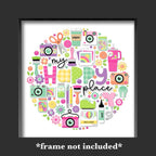 Doodlebug Color Me Crafty Shadow Box Kit 9114 in frame
