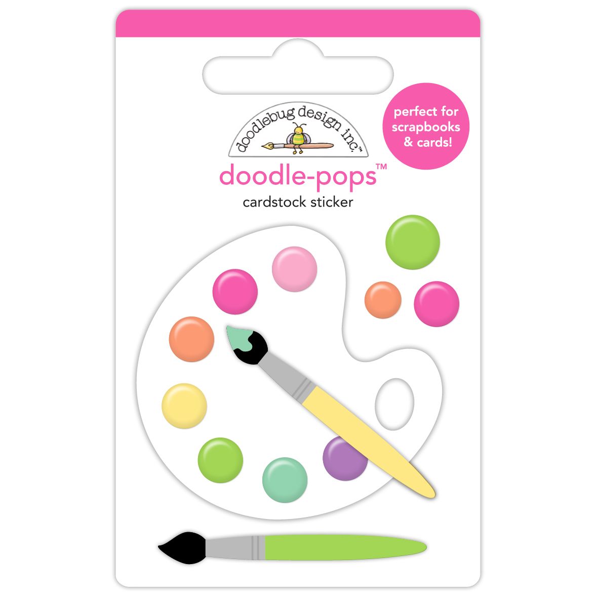 Doodlebug Color Me Happy Doodle-Pops 3D Stickers 9067
