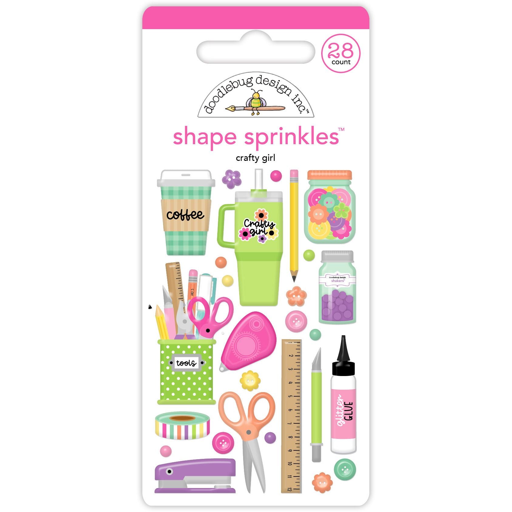 Doodlebug Crafty Girl Shape Sprinkles 9063